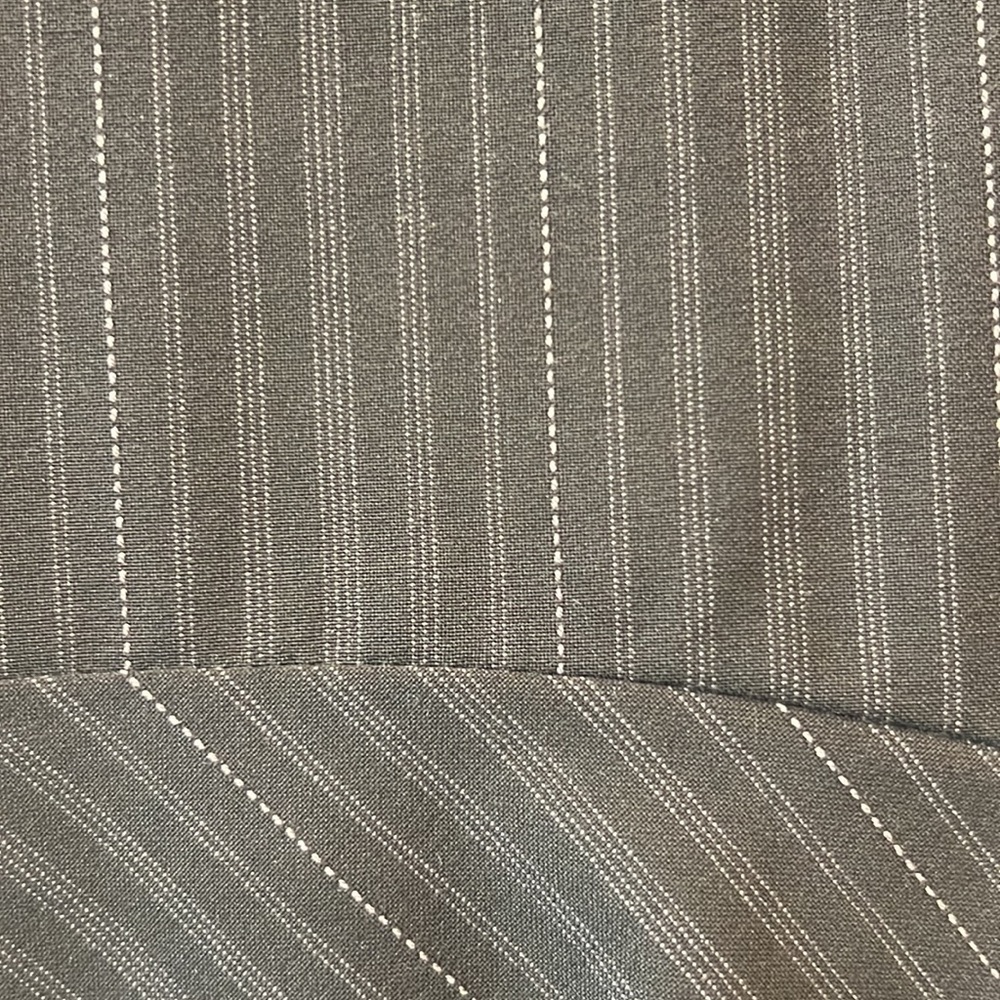 Womens Bebe size 8 Brown skirt. Great flair at bottom! Tan and cream pinstripes - Picture 2 of 6